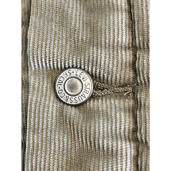 Levi's Womens Trucker Jacket Corduroy Sherpa Lined Tan Khaki Size Medium - Picture 11 of 13